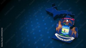 Michigan State Election Backgrounds 4k, USA Election 2024, November USA Election.