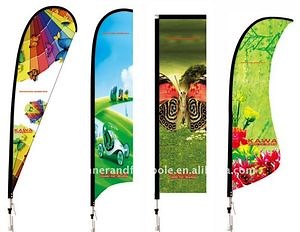 [Hot Item] 10FT Custom Printing Beachflag Wind Tradeshow Swooper Bow Teardrop Blade Flutter Flying Beach Feather Flag