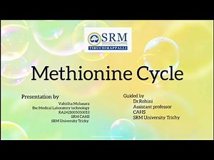 Biochemistry tutorial - The Methionine cycle and it's function animation