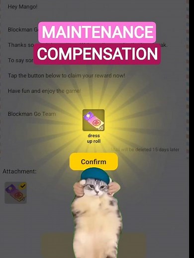 Claim Ur Maintenance Compensation | Blockman Go