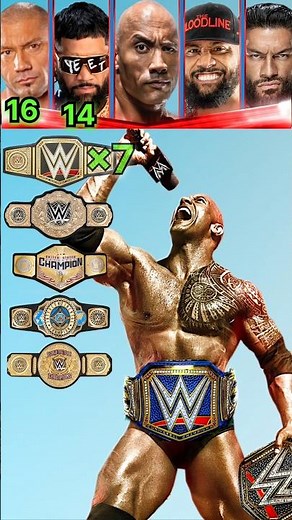 WWE Championship Comparison 2026 🔥 Batista vs Jey Uso vs The Rock vs Jimmy Uso vs Roman Reigns #wwe