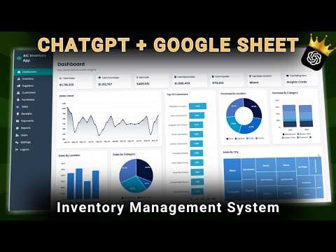 ChatGPT Google Sheet: Inventory Management System and Inventory Dashboard Part 2