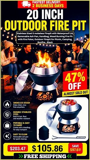 47% Off This Smokeless BBQ Fire Pit — Almost Sold Out 🔥 Honest Review