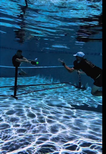 Under water pickleball court #fyp #therapy #underwater #pool #pickleball
