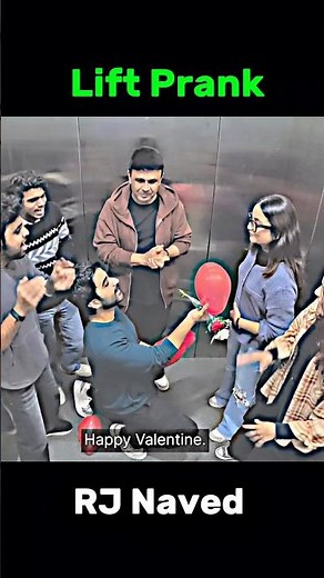 Valentine Day Reject Prank In Lift😅Don't Miss The End🤫Credit - Rj Naved #funny #comedia