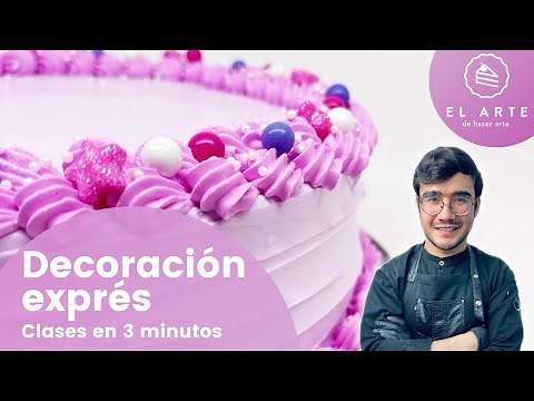 Cómo decorar un pastel rápido y fácil, clase en 3 minutos - El arte de hacer arte