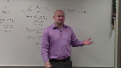 Learn to find the asymptotes with sine in the denominator