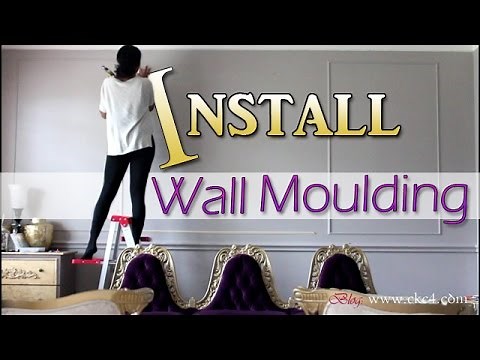 DIY | How To Install Wall Moulding / Molding Trim | Living Room Makeover