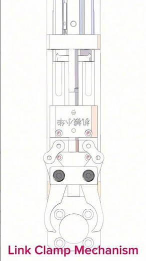 Link Clamp Mechanism #mechanisms #machine #design #solidworks