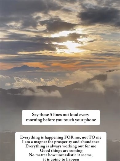 YOUR MORNING IS A FREQUENCY. The way you start your morning is the frequency you spend the rest of your day broadcasting from. When the first thing you do is reach for your phone, you’re handing your state over to whoever posted, texted, or emailed before you even had a chance to choose how you wanted to feel. These five lines do something different. They tune your frequency before the world gets a vote. Say them out loud. Say them like you mean them. Say them before your feet hit the floor and 