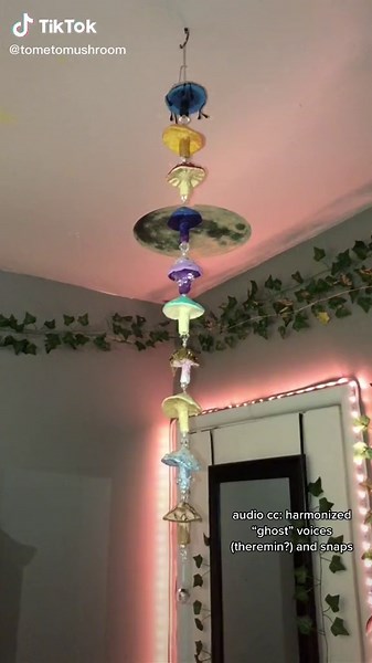 check pinned comment for PMC clay recipe details #mushroomgarland #papermacheclay