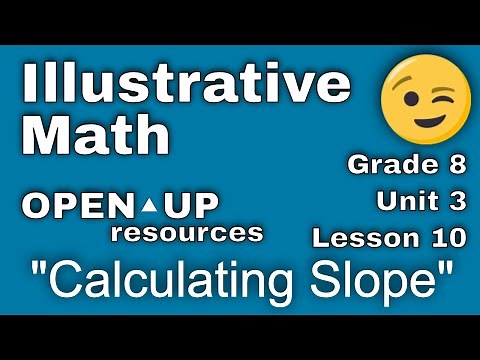 😉 8th Grade, Unit 3, Lesson 10 "Calculating Slope" Illustrative Math