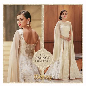 Resplendent backdrops, marbled floors and palatial views build an extravagant experience for every celebratory event. Find the right outfit to go with your occasion! #MoheyWedsManyavar | Mohey