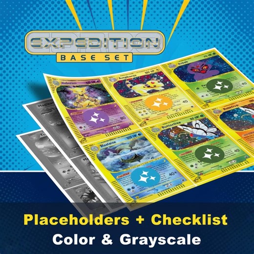 Expedition Base Set E-card Placeholders | Pokemon Binder Inserts & Checklist | Ereader Style Master Set | Digital Download PDF |charizardera - Etsy
