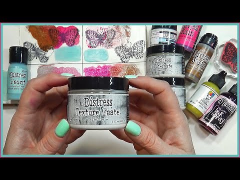 Experimenting with Distress Texture Pastes