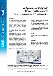 Multiparameter Analysis in Flavors and Fragrances