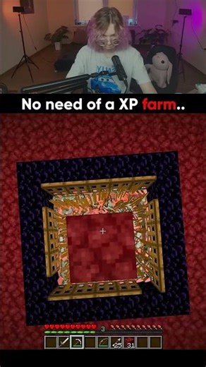 Minecraft XP Hack That Changes Everything #minecraft #nether #shorts