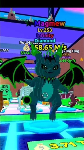 MAGMEW infinity level 253 #roblox #steelabrainrot