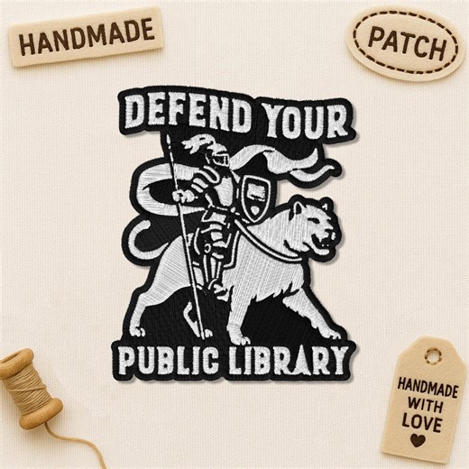 Defend Your Local Library Patch, Funny Medieval Knight Cat Fantasy Bookish Reader Embroidered Applique for Clothes Hats Backpacks - Etsy Canada