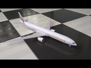 Build Emirates Boeing 777-9X Papercraft Stop Motion Video
