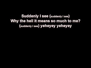 Suddenly I See + KT Tunstall + Lyrics/HQ