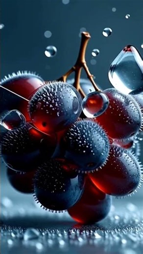 hyper realistic glass red grapes fruit cutting ASMR Satisfying #asmr #asmrsounds #shorts #trending