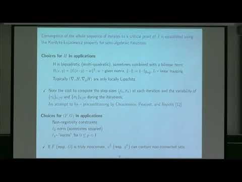 VMVW01 | Mila Nikolova | Alternating proximal gradient descent for nonconvex regularised problems