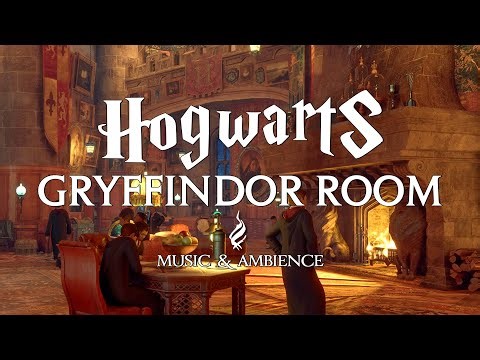 Gryffindor Common Room at Hogwarts - Harry Potter Music - Calm Hogwarts Legacy Ambience