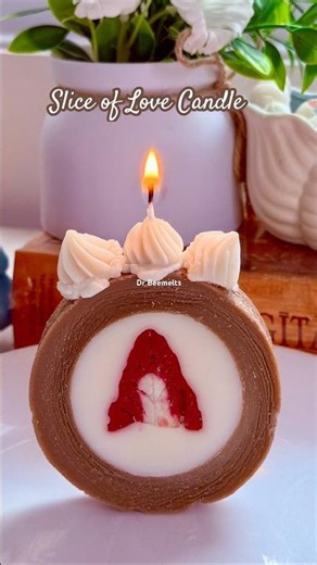 Slice of Love Candle #candle #candlemaking #diycrafts #candlelight #shortsfeed #ytviral #crafts