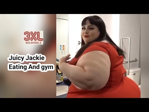 big model @juicy jackie Juicy Jackie workout in the gym and eating feedee #ssbbw fashion feedee