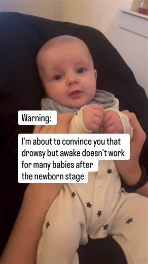 Drowsy but awake is advice that worked great in the newborn stage for many babies, but now you may have noticed your baby is fighting sleep harder and it can be really challenging to get them down. As a sleep consultant, I see so many parents struggling with this method once their baby hits 3-4 months. Here’s why: . Your baby’s sleep cycles are maturing. They’re developing more distinct sleep stages, just like adults. This means they’re more aware of how they fall asleep and for many babies they