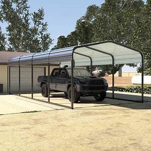 Reviews for VEIKOUS 12 ft. W x 20 ft. D Metal Carport Metal Car Canopy and Shelter, Gray | Pg 1 - The Home Depot