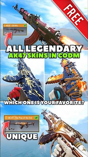 All Legendary AK47 skins in CODM