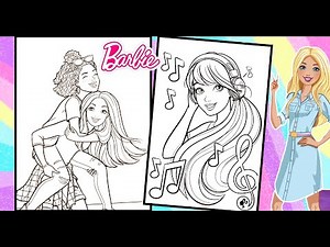 BARBIE And FRIENDS Coloring Pages with Markers BARBIE Dreamhouse Adventures Coloring Book Pages