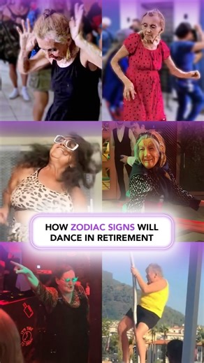 Dancebit — Dance Fitness & Weight Loss App on Instagram: "When your zodiac sign meets retirement — and the dance floor gets lit! 💃🔥 From the confident Leo to the smooth Libra, everyone’s got their own retirement dance moves. What will YOUR retirement dance look like? 😎 ✨ Ready to start dancing now? Download Dancebit for fun, easy routines that match your zodiac energy! #dancebitapp #zodiacdancing #astrologyanddance #retirementfun #dancingthroughlife #ageisjustanumber"