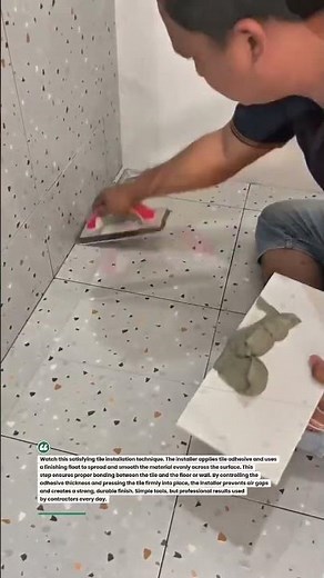 Smart Tile Installation Trick Pros Use! 🇺🇸 #tiling #construction #homeimprovement
