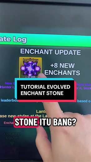 Tutorial evolved enchant stone dan penjelasan lengkap tentang enchant stone terbaru ini teman-teman. #roblox