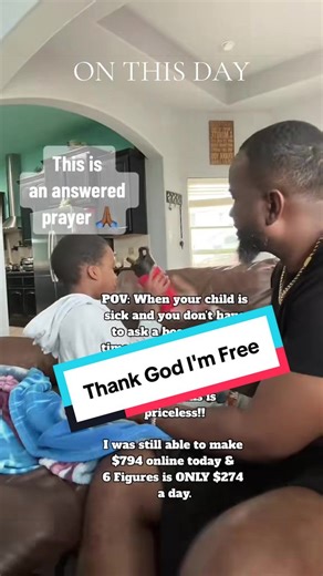 It's not about the money, but about what the money can give you. Options. Choices. Freedom. The Freedom to be able to spend your time with those who matter the most. And still make money Working a couple hours from your phone. 6-Figures is ONLY $274 a day & today I made $794. God is so good! I prayed for this and He blessed me with exactly what I prayed for. If you're sick and tired of a boss dictating your schedule comment