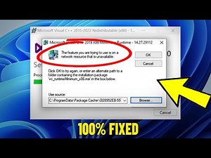 MS Visual C++ The feature you are trying to use is on network resource that is unavailable - Fixed ✅