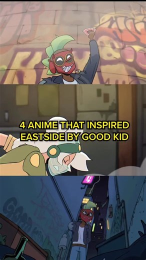 Scene by scene comparison of the anime that inspired the “Eastside” animated music video 👺 | Good Kid