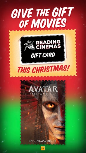 Give the gift of movies this Christmas! Purchase your Reading Cinemas gift cards online or in cinema today! | Reading Cinemas - New Zealand