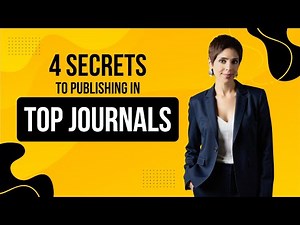 4 SECRET To Publish Research Papers In TOP Journals