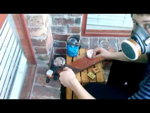 Making lead balls with hand made clay mold