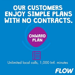 More value and better entertainment. Get HBOMAX, FOX Premium 164 channels when you upgrade to the Onward plan. To top it off, you'll get faster speeds and a free Wi-Fi extender. Visit http://smarturl.it/FlowBundles to sign up now. | Flow