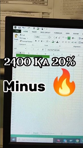 2400 Minus 20 Percent in Excel | Quick Method