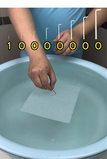 How much paper does it take to make the object float? #experiment #asmr