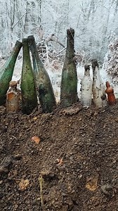 Despite the fallen snow, we keep digging! This time a nice dump with lots of wine and beer bottles and another complete RAD plate🙂 #digging #metaldetecting #bottles #porcelain #germany #metaldetecting #history #adventure #exploremore #worldwar2 #wwii #wwiiunknown | WWII-Unknown