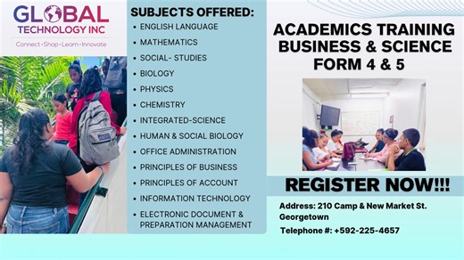 202 reactions | ✨ Prepare for Success with Global Technology Inc.! ✨ Classes Start January 8, 2025  Why Join? ✅ Expert teachers ✅ CXC-focused prep ✅ Interactive face-to-face learning  Start strong in 2025—Register today!  Call 225-4657 for more info. #GlobalTechnologyInc #Academic #CXCPrep #FaceToFaceClasses #OneGuyana | Global Technology Inc | Facebook