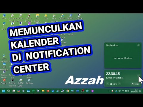 Cara Memunculkan Kalender di Notification Center Laptop Windows 11 24H2
