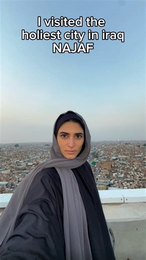 Chloe Jade on Instagram: "Come with me to the holiest city in Iraq: Najaf Home to a cemetery where 6 million people are buried. But Najaf is known for many other things too And wearing modest clothing is just one aspect of visiting here. You wouldn’t be turned away to walk through the streets, however, you would definitely be confusing some people because most people only visit here to visit one of the holiest shrines in all of Shia Islam The Imam Ali Shrine I’ll be showing you this shrine in my